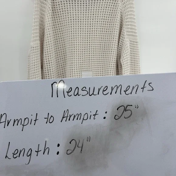 Abercrombie & Fitch Womens Open Knit V-‎ Neck Collared Sweater Size M Ivory - Picture 8 of 8